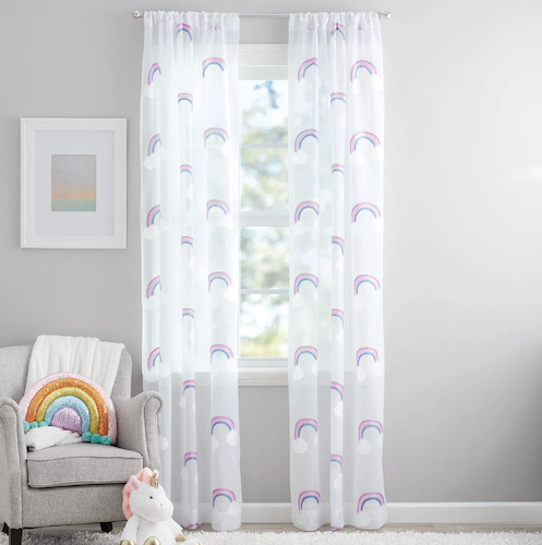 Rainbow Sheer Curtain Panels